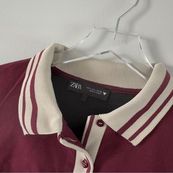 ⭕️ ZARA Dress Mini Tennis Old Money Burgundy - Picture 4 of 5